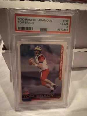 2000 Pacific Paramount - Tom Brady RC Rookie #138 PSA 6 - Image 1 of 2