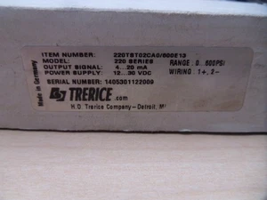 Pressure transmitter Trerice 220tst02ca0/600e13 220TST 600PSI 220 series F2 - Picture 1 of 4