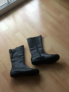 Vagabond Stiefel Gr. 38 (24,5) Echtleder schwarz flach XS-eng-schmal-Schaft TOP! - Bild 1 von 7