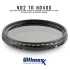ULTIMAXX Variable Neutral Density Twisting Multi-Coated Filter ND2-ND400