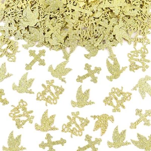 100PCS God Bless Cross Confetti Baptism God Bless Table Confetti Decorations ... - Picture 1 of 5