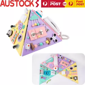 Multifunctional Pyramid Busy House Montessori Enlightenment Busyboard Toy AU - Picture 1 of 13