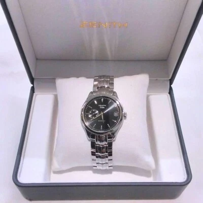 ZENITH 90/02 0040 680 Elite Date Small Seconds Silver Watch Wristwatch Used - Image 1 of 3