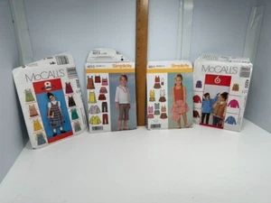 Simplicity 4613, 4611 McCall's 2930, 4220 Kid Sewing Patterns Jacket Vest Shorts - Picture 1 of 10