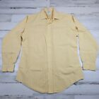 Brooks Brothers Button Up Shirt Mens 16.5x35 Yellow White Slim Fit Long Sleeve
