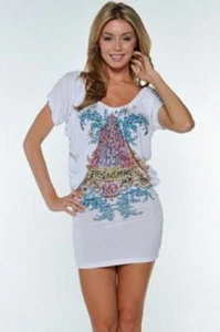 Elan Mosaic Print  Cotton Poly Dress Casual /Beach Resort Wear msrp 69.99 - Picture 1 of 3