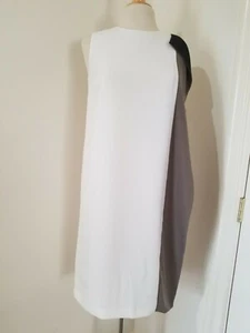 Max Mara weiß schwarz Etuikleid Rüschen ärmellos Größe 8 $ 925 - Bild 1 von 10