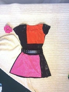 Black, Orange & Pink Youth & Adult Retro Dance Costume - Picture 1 of 1