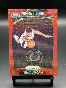 2015-16 Panini Prizm Tim Duncan #386 All-NBA Team Ruby Wave Prizm /350 - Bild 1 von 2