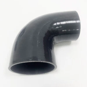 90 DEGREE ELBOW 2.5"- 4" SILICONE REDUCER INTAKE/INTERCOOLER COUPLER HOSE - Picture 1 of 12