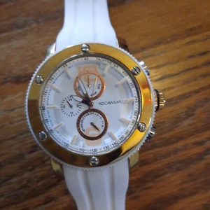 Womens Rocawear Goldtone Watch RL0128 Water Resistant Quartz Movement  - Picture 1 of 6