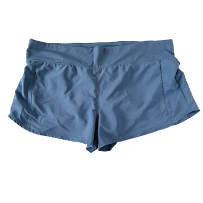 Shorts feminino Title Nine XL azul puxar cordão corrida treinamento academia forrado em excelente estado usado! - Imagem 1 de 4