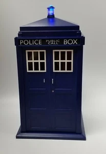ZEON Dr. Who Cookie Jar Plastic Light Sound Tardis Police Call Box 2004 - Picture 1 of 12