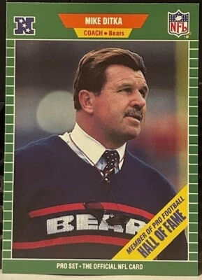 1989 Pro Set - Member of Pro Football Hall of Fame stripe #53 Mike Ditka - Image 1 of 2