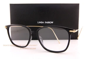 Brand New Linda Farrow Eyeglass Frames COFFEY LF/53/C1 Black/Light Gold - Picture 1 of 6
