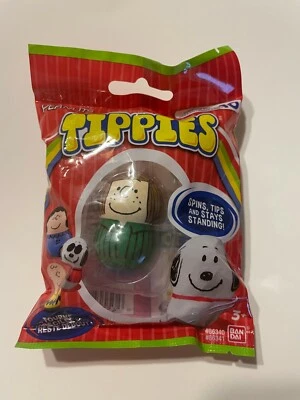 Bandai Peanuts Tippies Peppermint Patty Spins Tips Standing Collectible Toy NEW - Image 1 of 2
