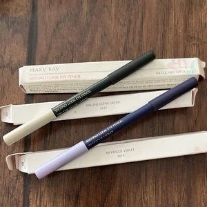 Mary Kay Second Look Eye Pencils (WOODEN) - Waterproof - Violet or Green - Picture 1 of 3