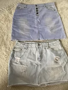 Ally And Jay Jays Mini Denim Skirts Size 12 - Picture 1 of 4