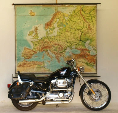 Mapa escolar mapa de pared hermoso mapa antiguo Europakarte 77 5/8x67 11/16 pulgadas 1953 vintage Foto 1 de 4