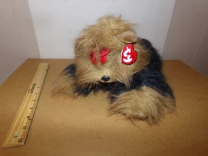 Ty Yappy Yorkshire Terrier Beanie classic Plush Yorkie Dog Long Hair Fur 12" - Picture 1 of 3