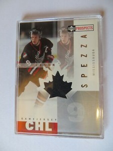 2000-01 UD CHL PROSPECTS GAME JERSEY #JS JASON SPEZZA (BLACK JERSEY)