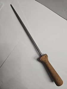 Chicago Cutlery Knife Sharpening Honing Steel Rod Solid Wood Handle USA 14.75" - Picture 1 of 9
