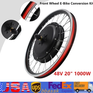 NEW E-Bike Conversion Kit Electric Bike Motor Front Wheel Kit 48V 1000W 20 inch - Picture 1 of 11