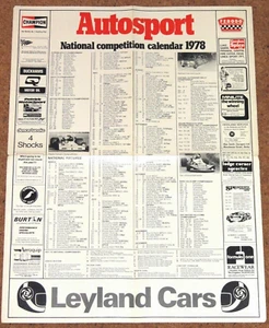 Autosport 1978 calendario nacional de competición - Rally Hillclimb F3 Club se encuentra etc. - Imagen 1 de 1
