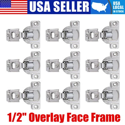 1/2" Superposición Cierre Suave Marco Cara 105° Compacto Gabinete Bisagra Vajilla de Mano VENTA AL POR MAYOR Foto 1 de 4