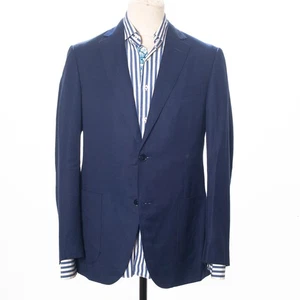 PAL ZILERI Sport Coat Blue Wool Hopsack Patch Pocket Blazer EU48 US38 Italy Made - Picture 1 of 6