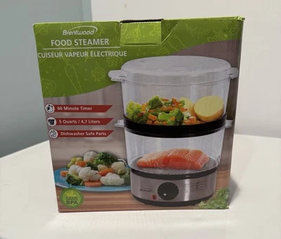 Brentwood TS-1005 / 5 Quart Electric Food Steamer, BPA FREE — 400W - Image 1 of 4