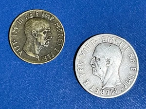 Albania – 0.05 & 5 Lek Coins 1939, 1940 – Italian Occupation Era - Picture 1 of 2