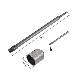 TASSENWANDFRÄSER 60 MM VERLÄNGERUNGSSTANGE 50 CM FÜR BOHRMASCHINE ANSCHLUSS SDS PLUS - Bild 1 von 1