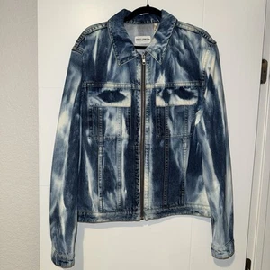 Helmut Lang Men’s Blue Denim Tie-Dye Bleacher Reversible 87 Jacket $495 Retail - Picture 1 of 15