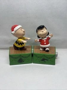 NEW Hallmark 2017 Peanuts Christmas Dance Party Set 2 LUCY & Charlie Brown - Picture 1 of 14