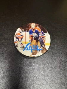 Grant Fuhr Autographed Puck - Picture 1 of 2