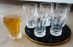 6 edle Wassergläser Becher Kristall Schälschliff Moser Art antik Vintage 300 ml - Bild 1 von 10