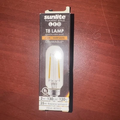 Sunlite 25 W T8 Bulb Lamp 130 Lumens 120v Item 80502 - Image 1 of 3