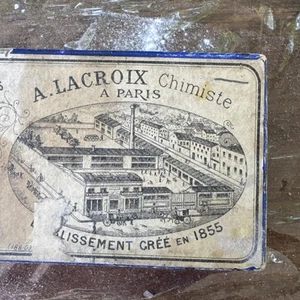 Antigua caja química A. Lacroix París colores vitrificables 1900 arte pintura en polvo - Imagen 1 de 6