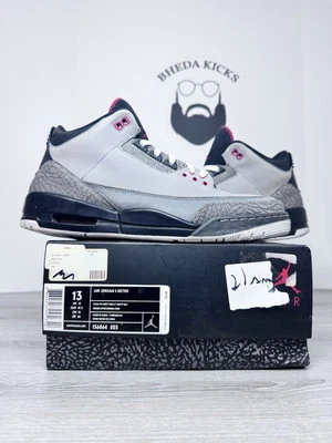 Talla 13 - Air Jordan 3 Retro Stealth 136064-003 Usado Auténtico Og Foto 1 de 4