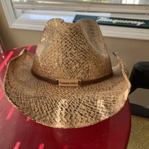 Panama Jack Straw Cowboy Hat One Size Fits All Western Looks Like Snakeskin - Picture 1 of 11