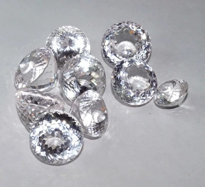 Lote de piedras preciosas 200 quilates de zafiro blanco natural 16-20 piezas corte redondo certificado AGL Foto 1 de 4