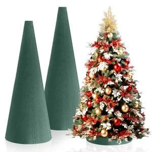 2 piezas conos de árbol de espuma floral tamaño grande 12,59 x 3,93 pulgadas verde seco y húmedo F - Imagen 1 de 7