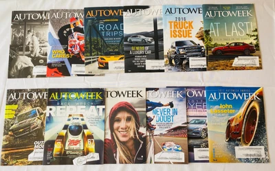 Vintage Autoweek Magazine Lot of 12 Year 2016 Chevy Ford McQueen Nissan GTR - Image 1 of 4