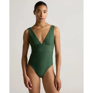 Traje de baño Quince italiano de una pieza verde palma sostenible elegante talla mediana - Imagen 1 de 11