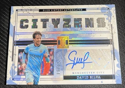 2024-25 Panini Impeccable EPL David Silva Club History Autographs /94 SSP - Image 1 of 2
