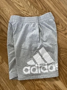 BOYS ADIDAS SZ L 14-16 SWEAT SHORTS LIGHT GRAY - Picture 1 of 5