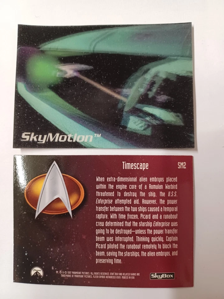 1997 STAR TREK: THE NEXT GENERATION - SEASON SIX - SKYMOTION CARD ( SM2 )  - Image 1 of 1