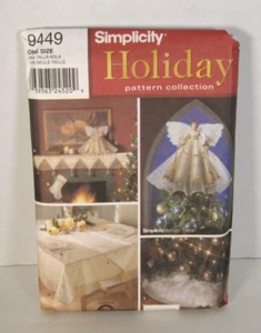 Simplicity Holiday Pattern 9449 Mantel Scarf, Stocking & Angel Pattern Uncut - Picture 1 of 2