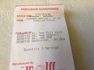 NOS Wolff Beretta Hammer Springs - 18# Reduced Power Pack of 3 - Picture 1 of 3